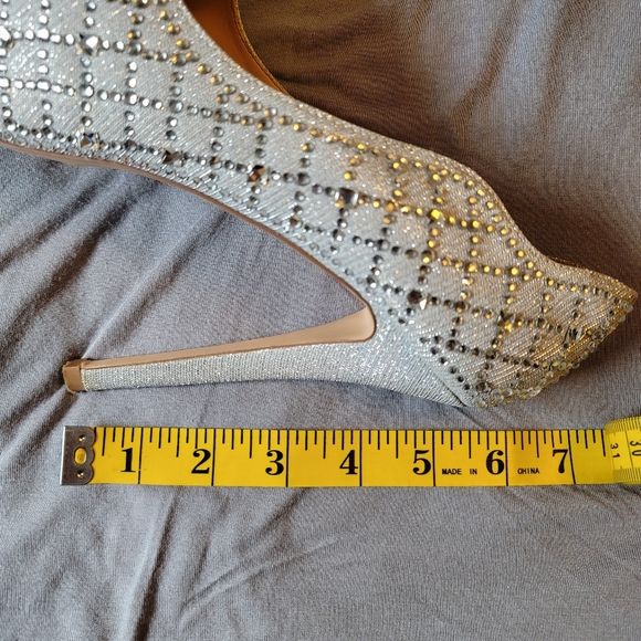 De Blossom Collection silver platform heel - Picture 8 of 9